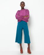 Ψηλόμεσο Παντελόνι 3/4 Πετρόλ