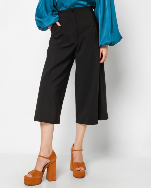 24X704X.jpg Ψηλόμεσο Παντελόνι 3/4 Μαύρο - Image 1