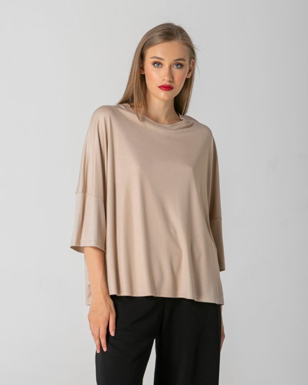 25X306.jpg Beige S/S Top - Image 1