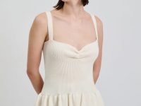 Knitted Top With Ruffles W-0036