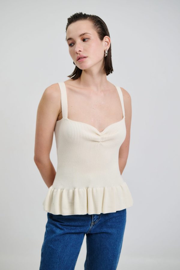 4A3FE710-1FA7-4FE4-A004-44DFEBA1796B-scaled-1.jpeg Knitted Top With Ruffles W-0036 - Image 1