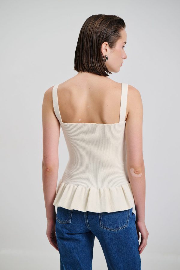 Knitted Top With Ruffles W-0036 - Image 2