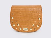 Croco Crossbody XL Cognac