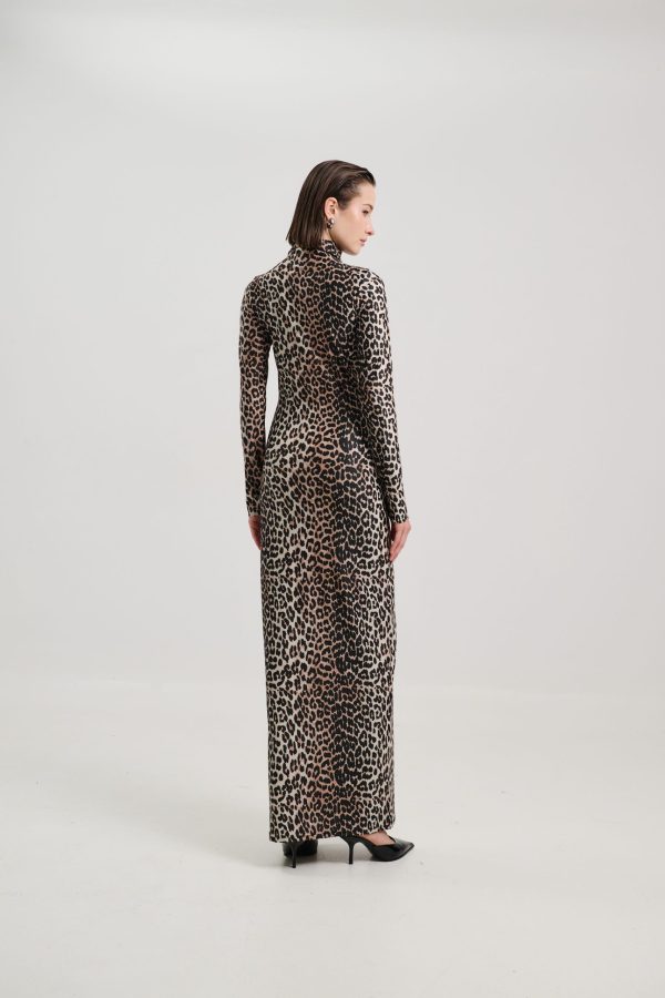 Leopard Maxi Dress W-0094 - Image 2