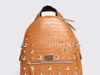 Croco Backpack Small Cognac