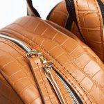 Croco Backpack Small Cognac - Image 3