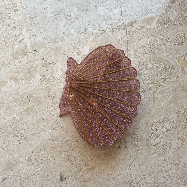 IMG_1467.jpg Shell Hair Clip Pink - Image 1