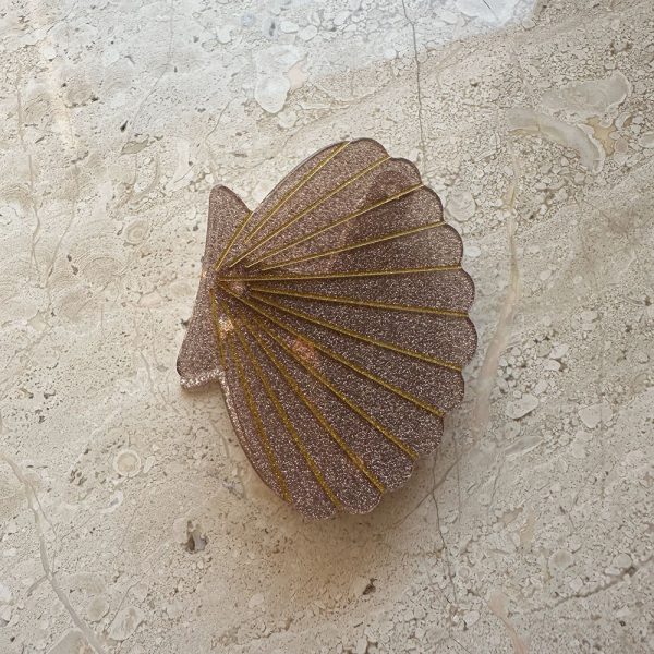 IMG_1468.jpg Shell Hair Clip Gold - Image 1