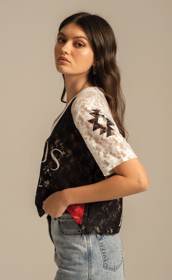 Cosmos Lace Crop Top - Image 2