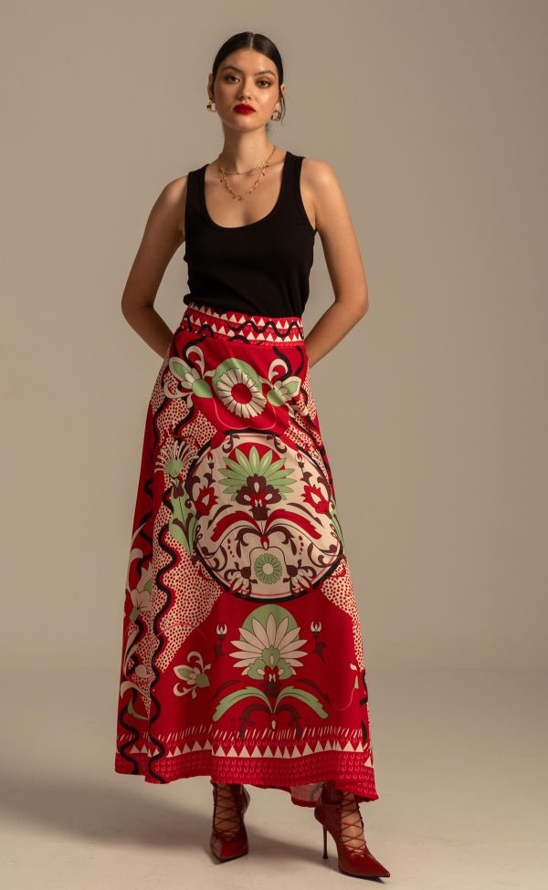 S25306B.jpg Mandala Maxi Skirt - Image 1