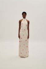 Dress Open Back Flowers