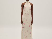 Dress Open Back Flowers