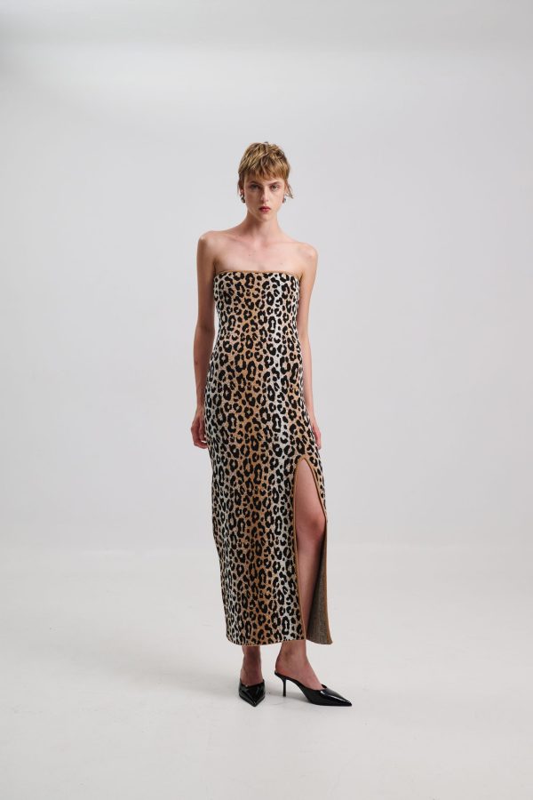 combos16622-scaled-1.jpg Dress Maxi Strapless Leopard - Image 1