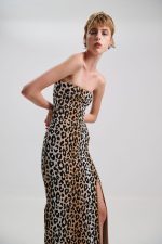 Dress Maxi Strapless Leopard - Image 2