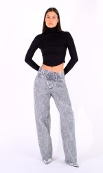 Crooked Grey Pearl Cropped