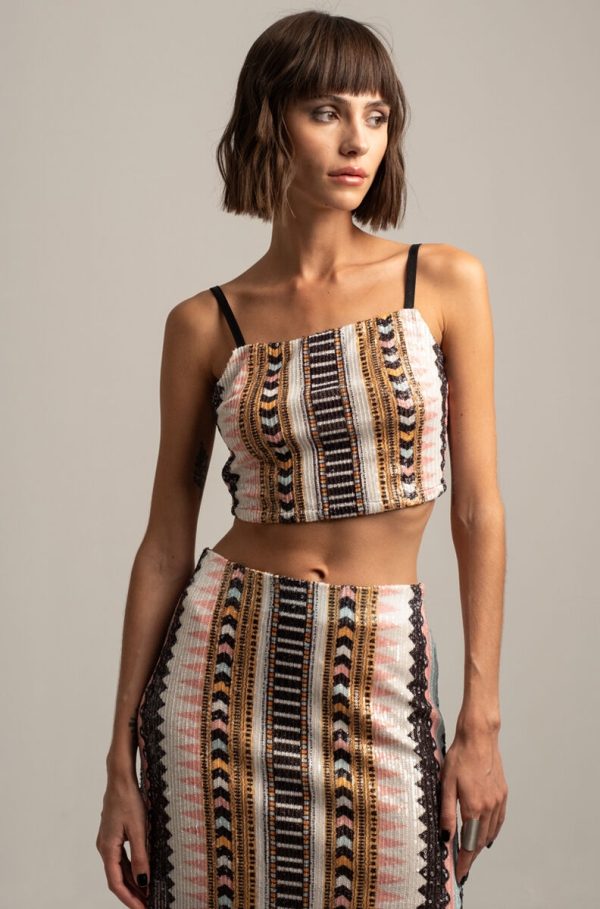 CREATOR: gd-jpeg v1.0 (using IJG JPEG v62), quality = 100 Lucid Sequin Crop Top - Image 1