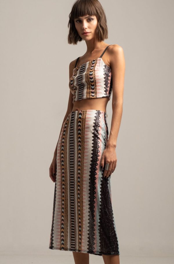 Lucid Sequin Midi Skirt - Image 4