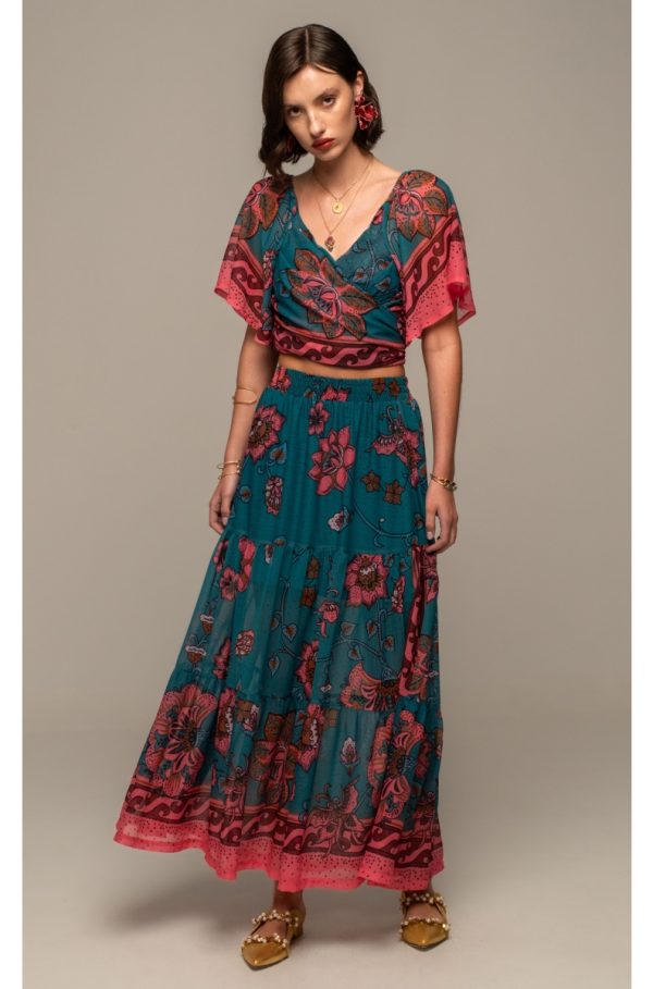 Magnolia Wrap Crop Top - Image 4