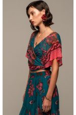 Magnolia Wrap Crop Top - Image 5