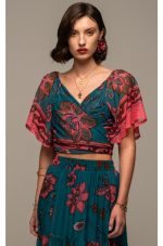 Magnolia Wrap Crop Top