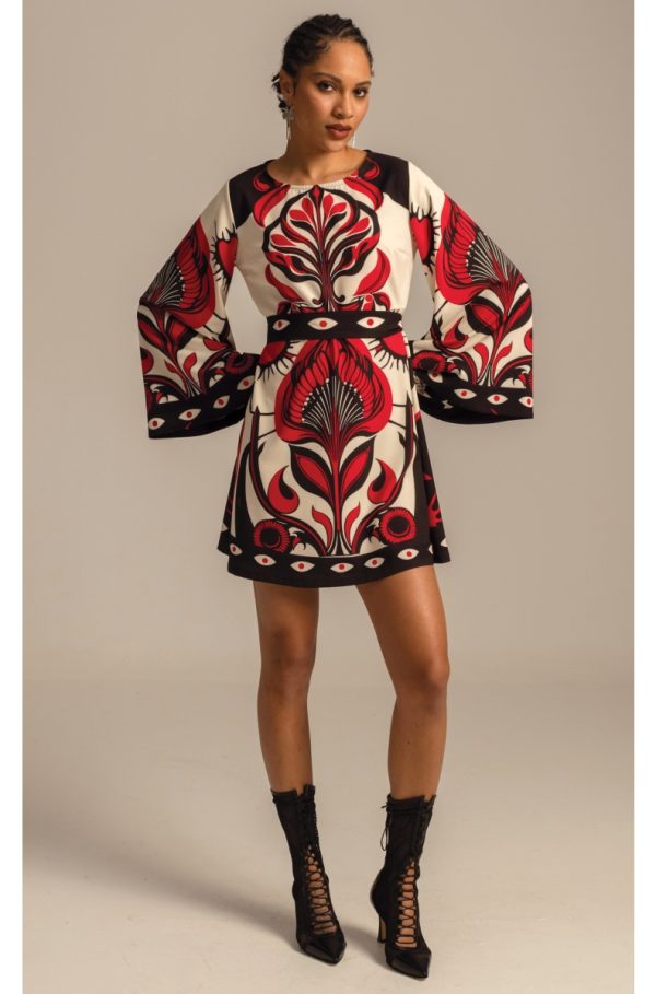 s25922-lilium_print_1_.jpg Lilium Short Dress - Image 1