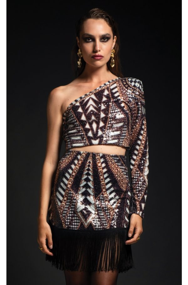 w24218_abundance_print_2_.jpg Abundance One Shoulder Top - Image 1